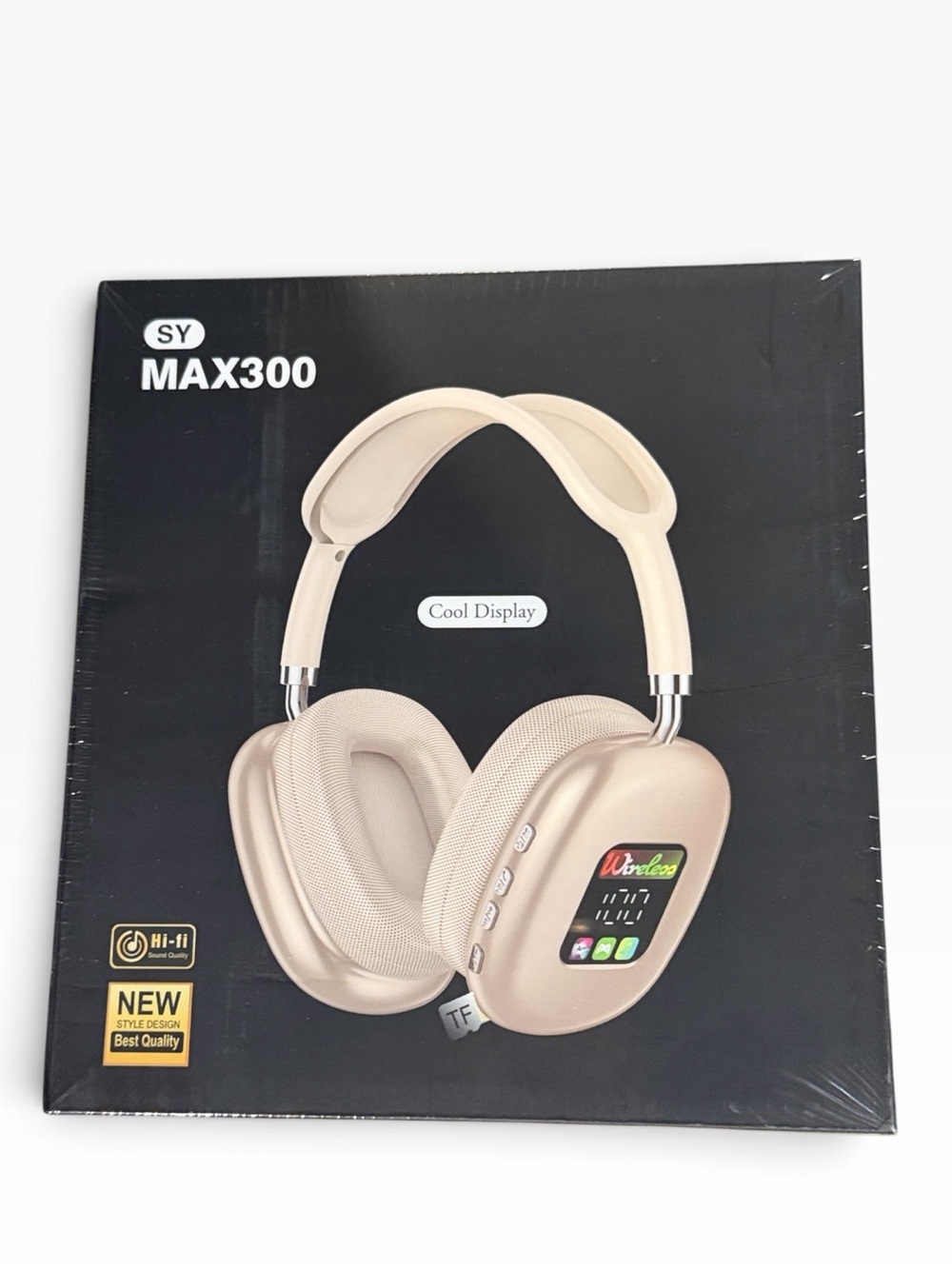 SY MAX300 Wireless Over-Ear Headphones Cool Display Bluetooth 5.4
